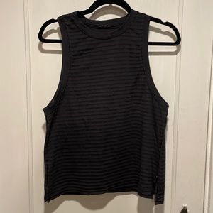 Lululemon sheer striped tank | size 8, black